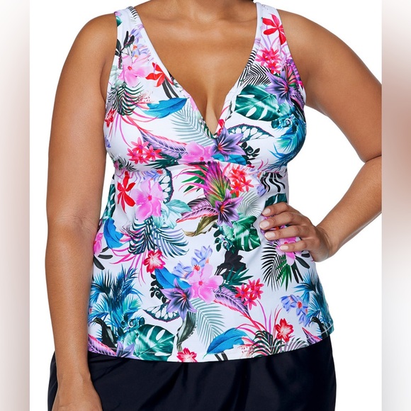 Raisins Curve Tropical Tanzania Tankini Top - Picture 1 of 5